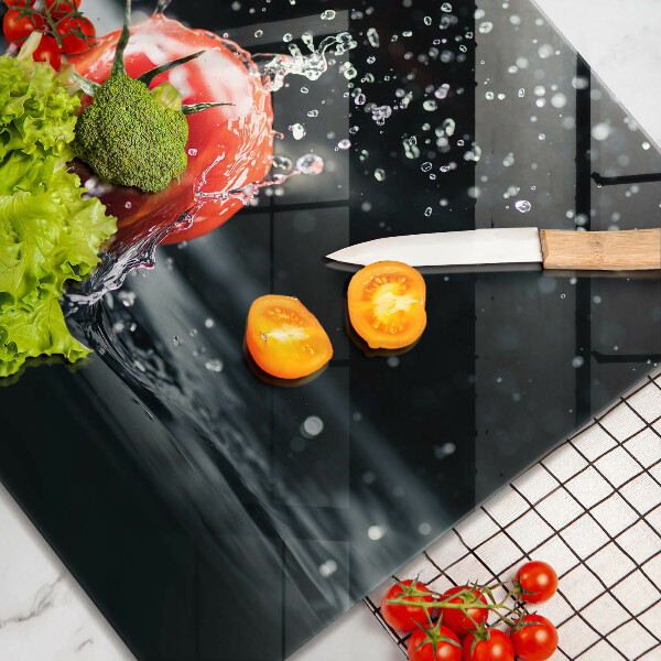 Skleněná deska do kuchyně Rajče ve vodě