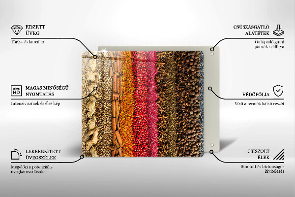 Skleněná deska do kuchyně Barevné koření