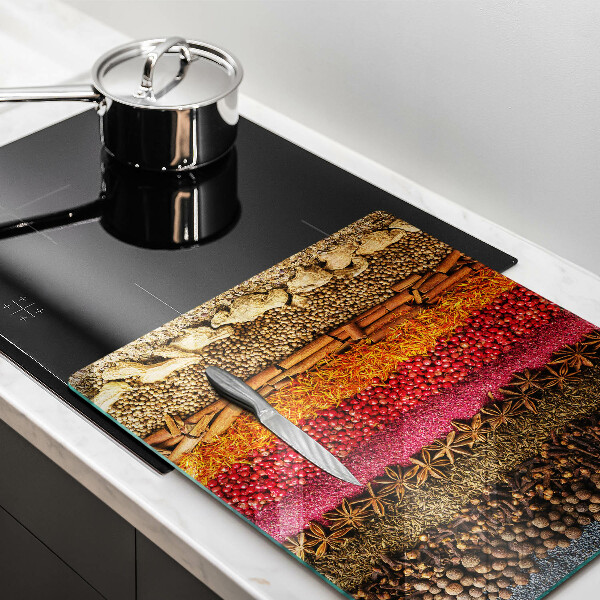 Skleněná deska do kuchyně Barevné koření