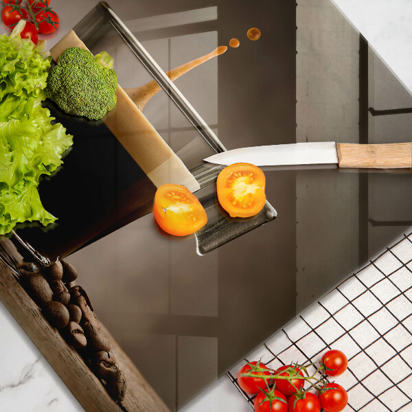 Skleněná deska do kuchyně Sklo a kávová zrna