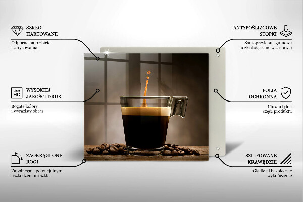Skleněná deska do kuchyně Sklo a kávová zrna