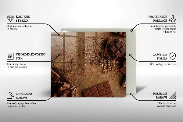 Skleněná deska do kuchyně Čokoládové sladkosti