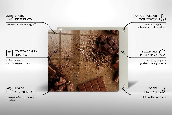 Skleněná deska do kuchyně Čokoládové sladkosti