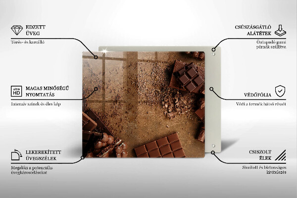 Skleněná deska do kuchyně Čokoládové sladkosti
