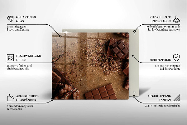 Skleněná deska do kuchyně Čokoládové sladkosti