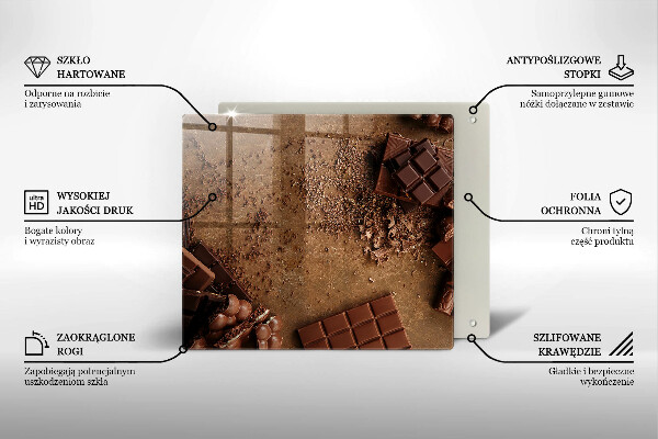 Skleněná deska do kuchyně Čokoládové sladkosti