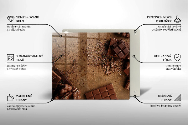 Skleněná deska do kuchyně Čokoládové sladkosti