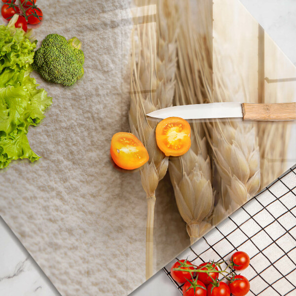 Skleněná deska do kuchyně Mouka a obilné klasy