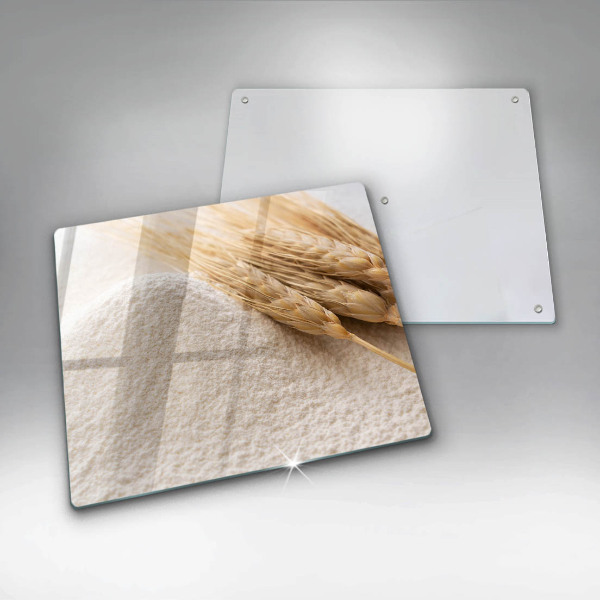 Skleněná deska do kuchyně Mouka a obilné klasy