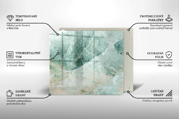 Skleněná krájecí deska Kamenná struktura