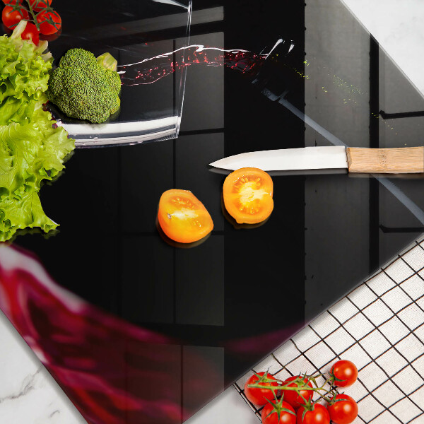 Skleněná krájecí deska Sklenka červeného vína