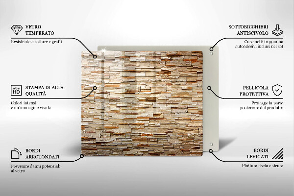Skleněná krájecí deska Textura dekorativních kamenů