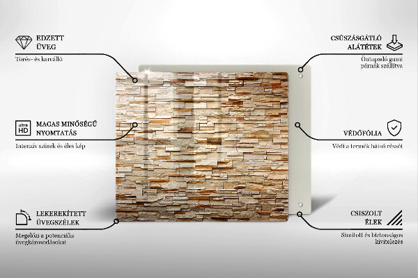 Skleněná krájecí deska Textura dekorativních kamenů