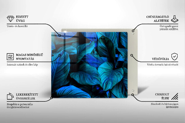 Krájecí prkénko skleněné Listí vegetace v džungli