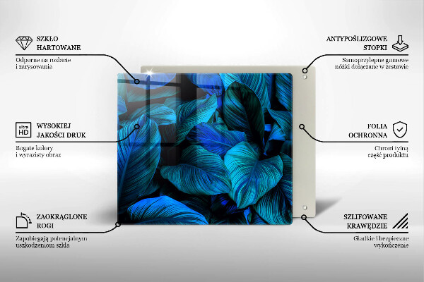 Krájecí prkénko skleněné Listí vegetace v džungli