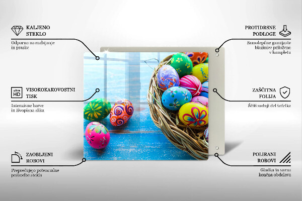 Krájecí prkénko skleněné Velikonoční vajíčka velikonoční vajíčka