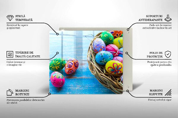 Krájecí prkénko skleněné Velikonoční vajíčka velikonoční vajíčka