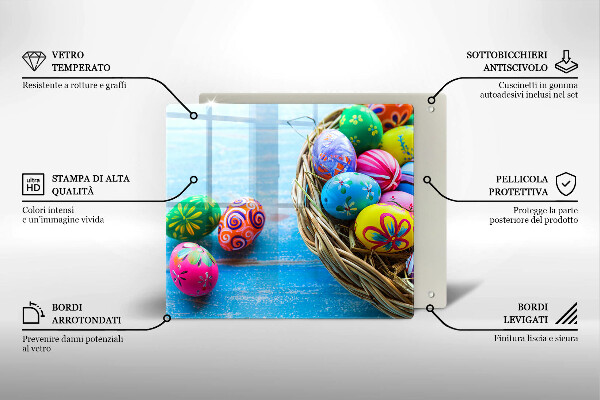 Krájecí prkénko skleněné Velikonoční vajíčka velikonoční vajíčka