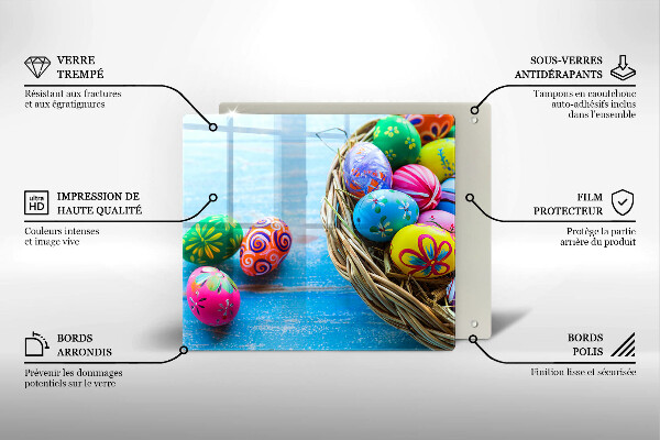 Krájecí prkénko skleněné Velikonoční vajíčka velikonoční vajíčka