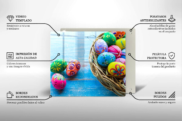 Krájecí prkénko skleněné Velikonoční vajíčka velikonoční vajíčka