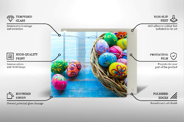 Krájecí prkénko skleněné Velikonoční vajíčka velikonoční vajíčka