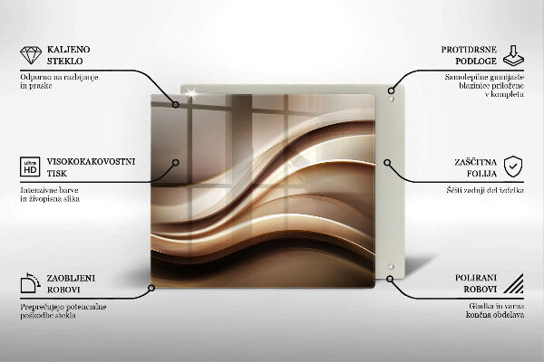 Skleněná krájecí deska Abstrakce jemné linie