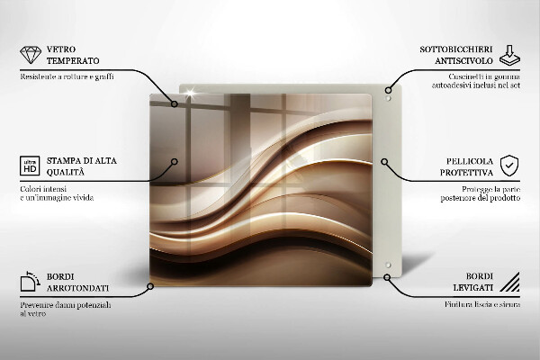 Skleněná krájecí deska Abstrakce jemné linie