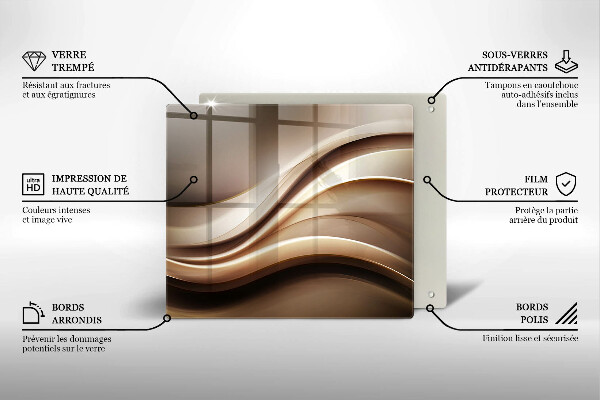 Skleněná krájecí deska Abstrakce jemné linie