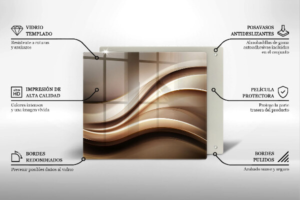 Skleněná krájecí deska Abstrakce jemné linie