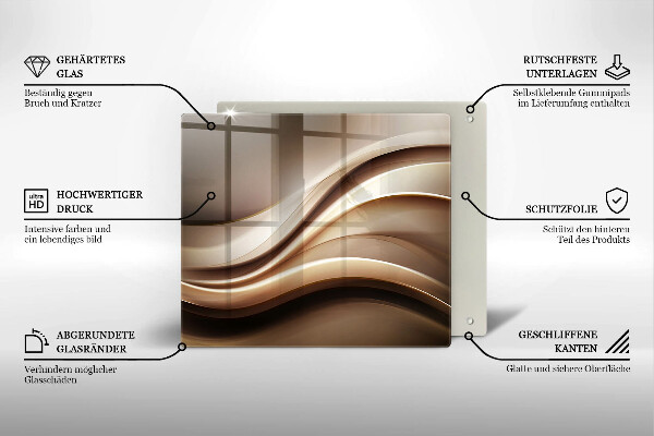 Skleněná krájecí deska Abstrakce jemné linie