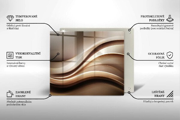 Skleněná krájecí deska Abstrakce jemné linie