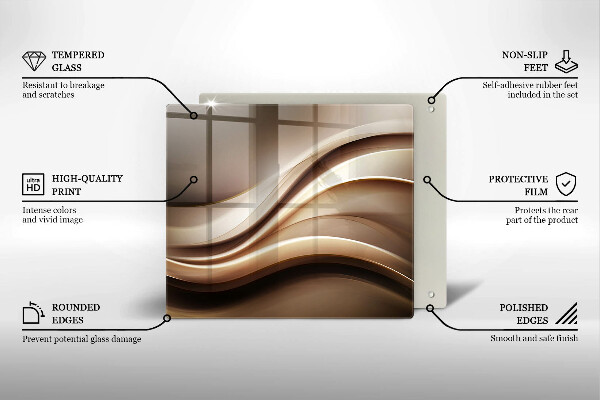 Skleněná krájecí deska Abstrakce jemné linie