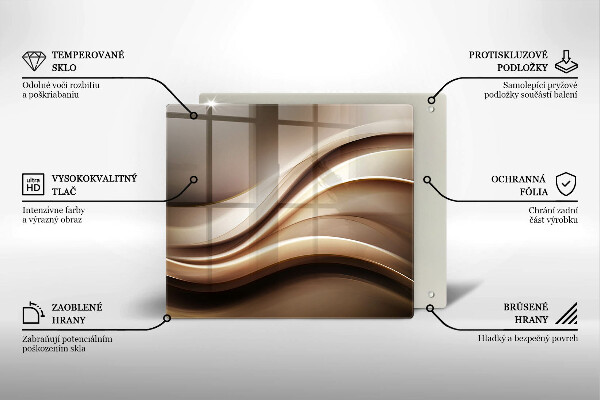 Skleněná krájecí deska Abstrakce jemné linie