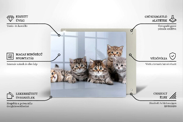 Skleněná krájecí deska Sladká koťátka