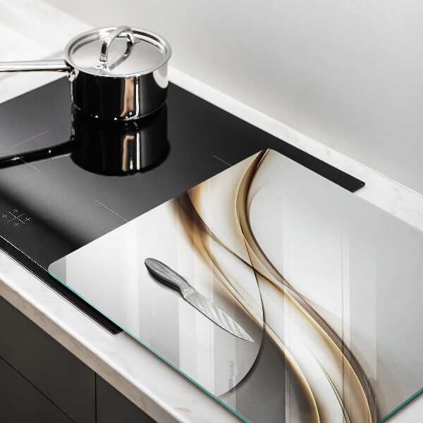 Skleněná krájecí deska Měkké linie abstrakce