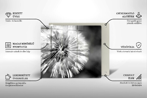 Skleněná krájecí deska Jemná pampeliška