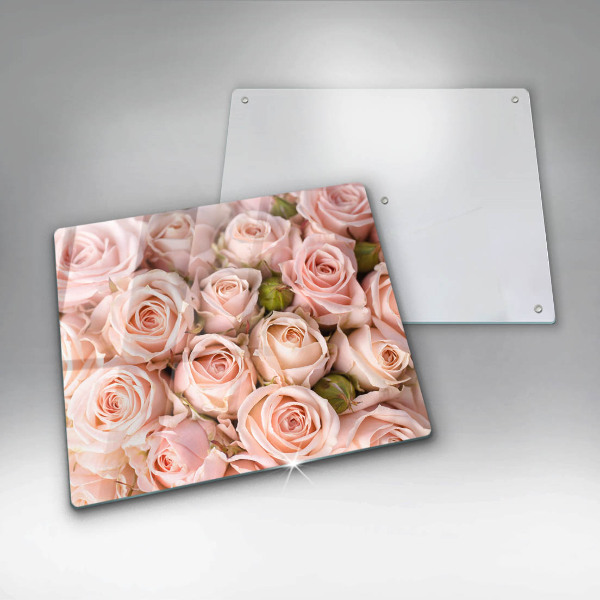 Skleněná krájecí deska Kytice jemných růží