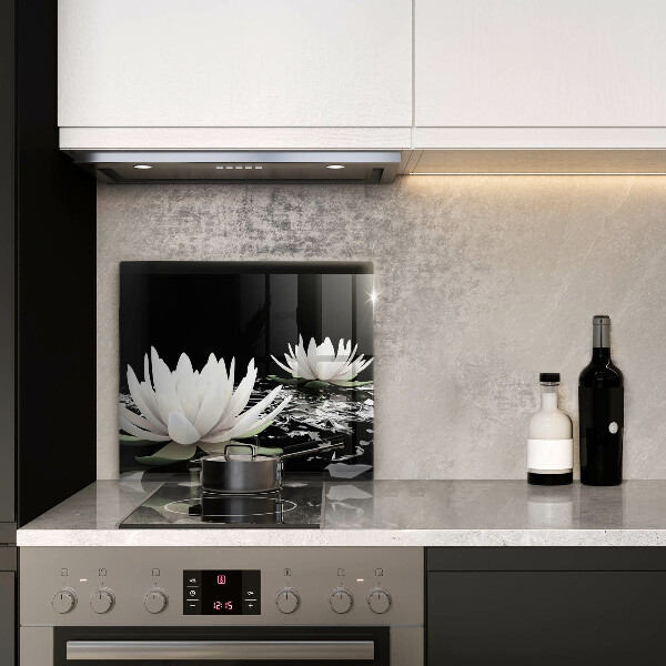 Skleněná krájecí deska Bílé lilie na vodě