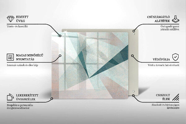 Skleněná krájecí deska Ostrá abstrakce