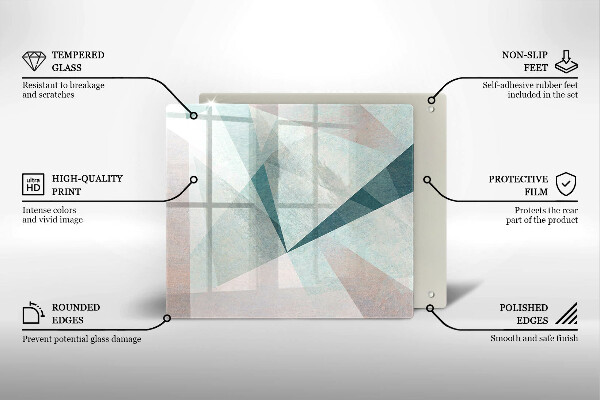 Skleněná krájecí deska Ostrá abstrakce