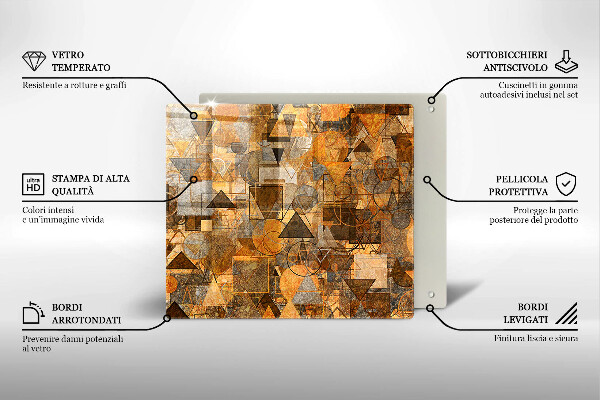 Krájecí prkénko skleněné Vzor bezešvé geometrických obrazců