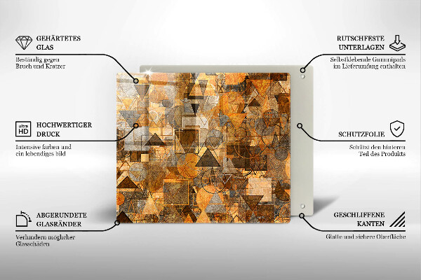 Krájecí prkénko skleněné Vzor bezešvé geometrických obrazců