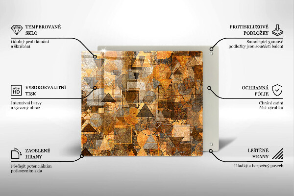 Krájecí prkénko skleněné Vzor bezešvé geometrických obrazců