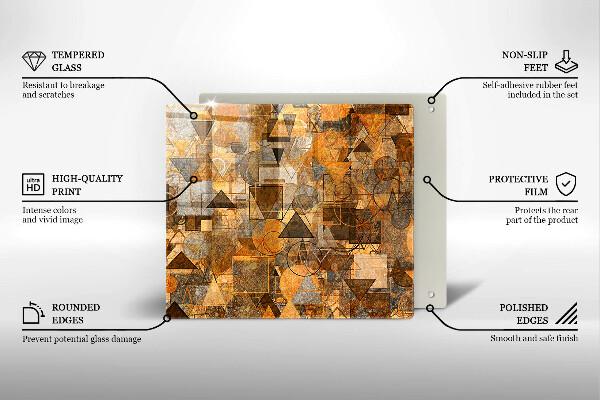 Krájecí prkénko skleněné Vzor bezešvé geometrických obrazců