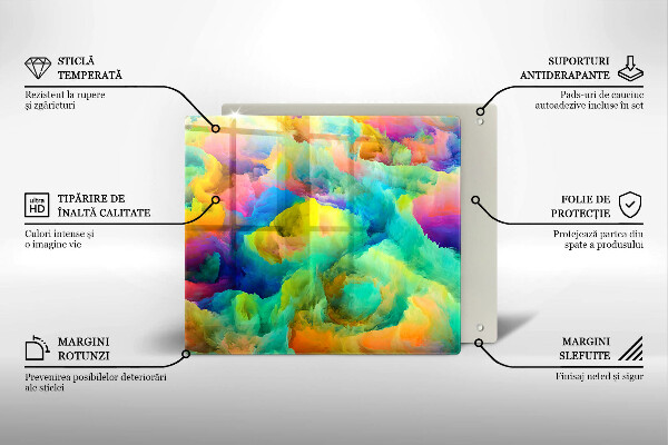 Krájecí prkénko skleněné Barevná abstrakce