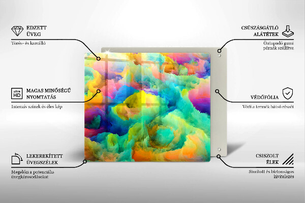 Krájecí prkénko skleněné Barevná abstrakce