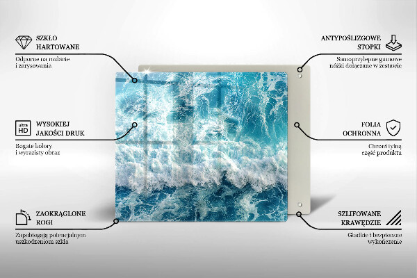 Krájecí prkénko skleněné Vlny mořské vody