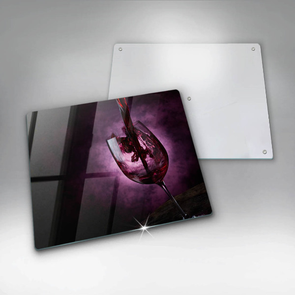 Skleněná krájecí deska Sklenice vína