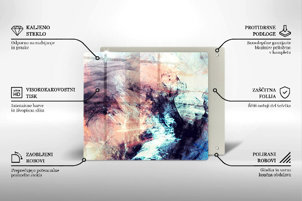 Krájecí prkénko skleněné Malovaná abstrakce