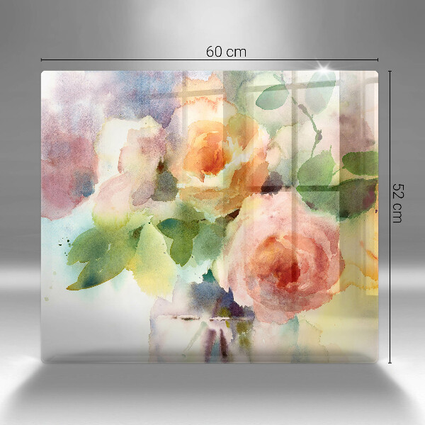 Krájecí prkénko skleněné Malované květiny